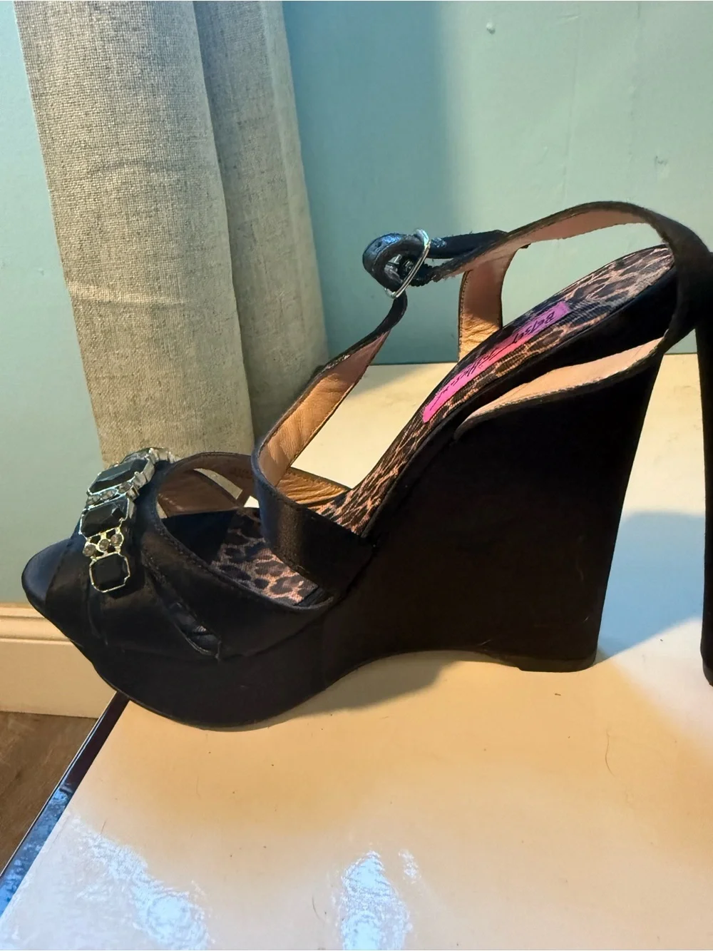 Betsey Johnson black strappy